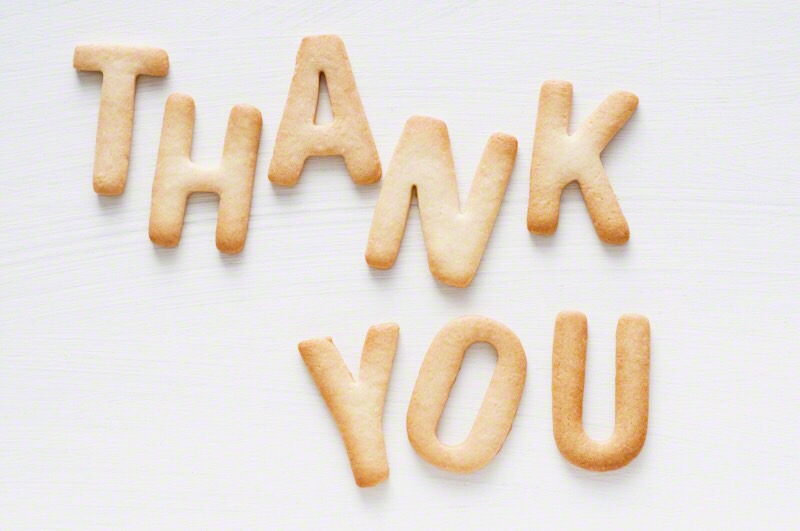 THANK　YOUの文字